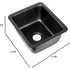 Hand Hammered 17 inch Highball Single Bowl Square Kitchen Sink - Matte Black